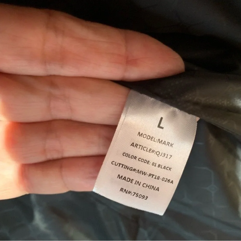 PRONTO UOMO. NWOT. Black jacket w/faux leather trim on shoulder. Three pockets.